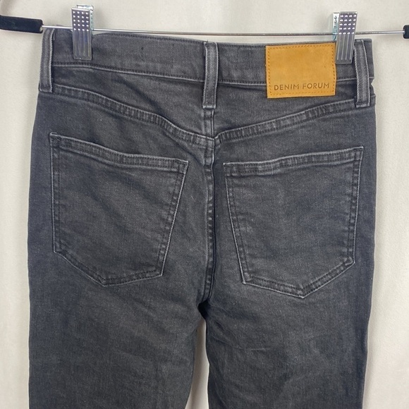 Denim Forum The Twiggy High Rise Flare 32L Jeans in Black - Size 24 - Picture 10 of 13